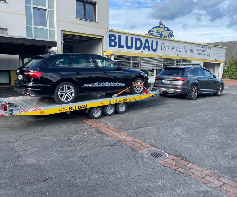 Abschleppen eines nicht fahrbereiten Autos nach dem Unfall – Abschleppdienst Bludau Braunschweig